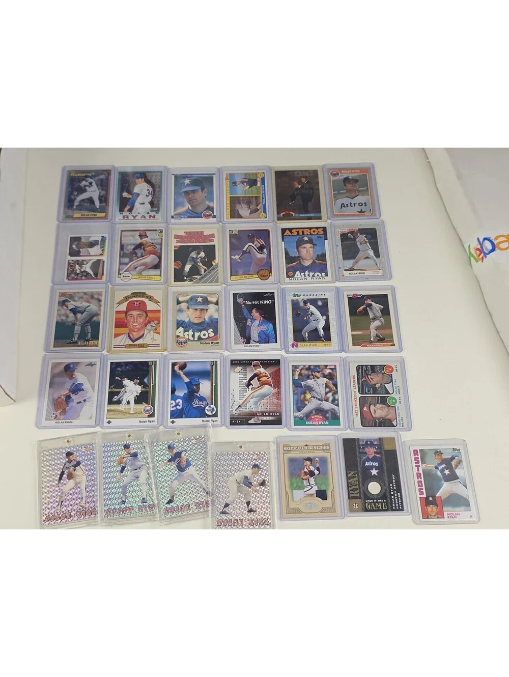 Huge Nolan Ryan Lot W/2008 Donruss Threads Diamond Kings Game-Worn Patch #/50 SP